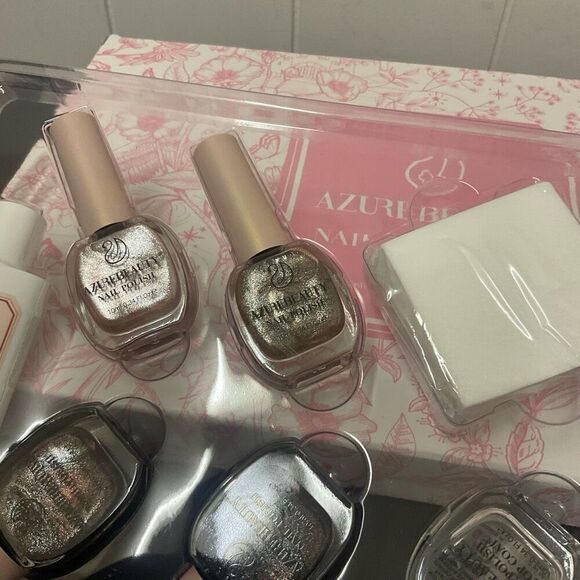 Brand New Azure Beauty 10 Piece Nail Polish Set Multi Colored With Box - Picture 6 of 8